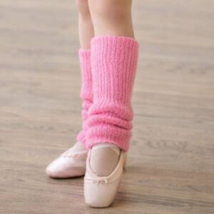 Polainas de ballet para niñas color rosado