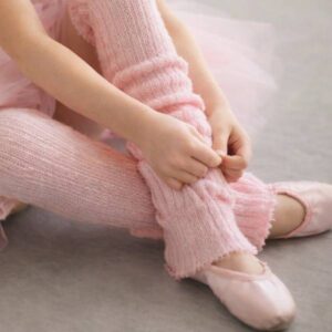 Polainas de ballet para niñas color rosa
